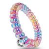 TELETIES, large hair coils, glitter hair ties, no-rip hair ties, hair tie bracelet, strong grip hair ties, stylish hair accessories, hair ties set of 3, 