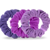 TELETIES, terry cloth scrunchies, wet hair, dry hair, frizz-free hair, post-swim, shower hair accessory, beach hair, hair care, soft hair tie, purple scrunchies, pink scrunchies, secure hold, 
