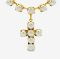 TOVA Baby Donatella Necklace, TOVA pearl necklace, handmade Swarovski crystal necklace, Swarovski crystal necklace, pearl inspired necklace, pearl jewelry, feminine necklace, layered necklace, classic jewelry, TOVA jewelry, handmade jewelry, crystal jewelry, sparkly necklace, boutique jewelry, gift for her, bridal jewelry, women’s accessories, Oh Meredith jewelry