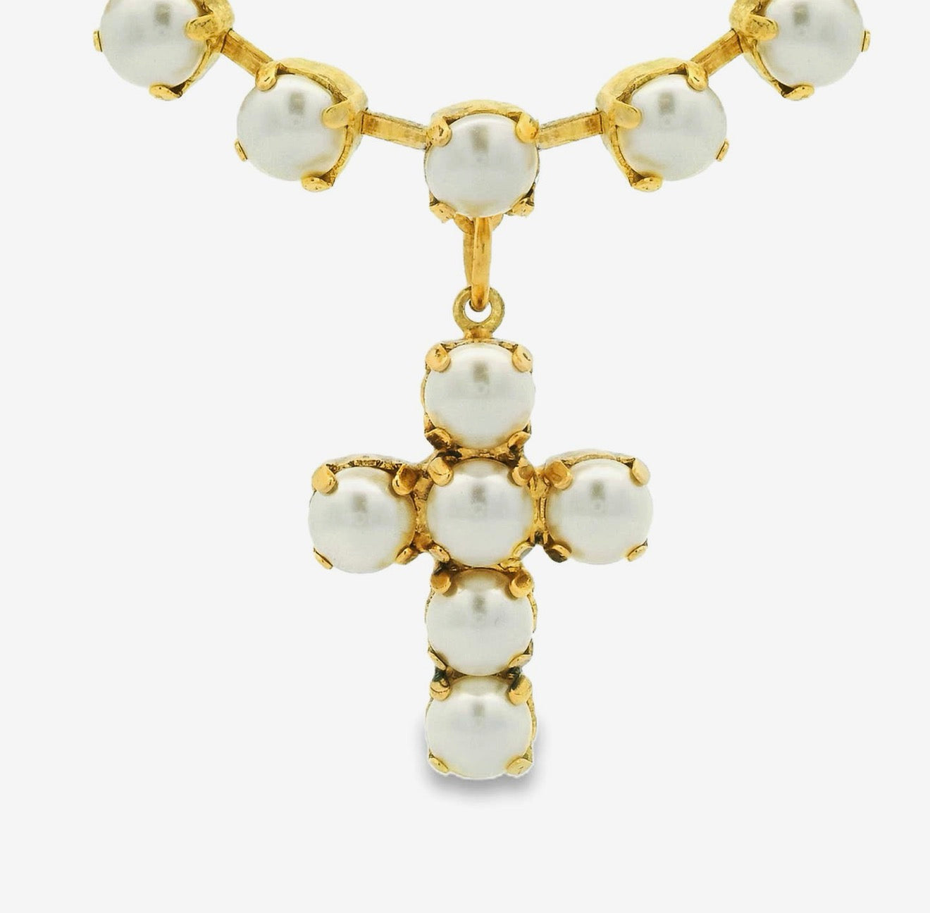 TOVA Baby Donatella Necklace, TOVA pearl necklace, handmade Swarovski crystal necklace, Swarovski crystal necklace, pearl inspired necklace, pearl jewelry, feminine necklace, layered necklace, classic jewelry, TOVA jewelry, handmade jewelry, crystal jewelry, sparkly necklace, boutique jewelry, gift for her, bridal jewelry, women’s accessories, Oh Meredith jewelry