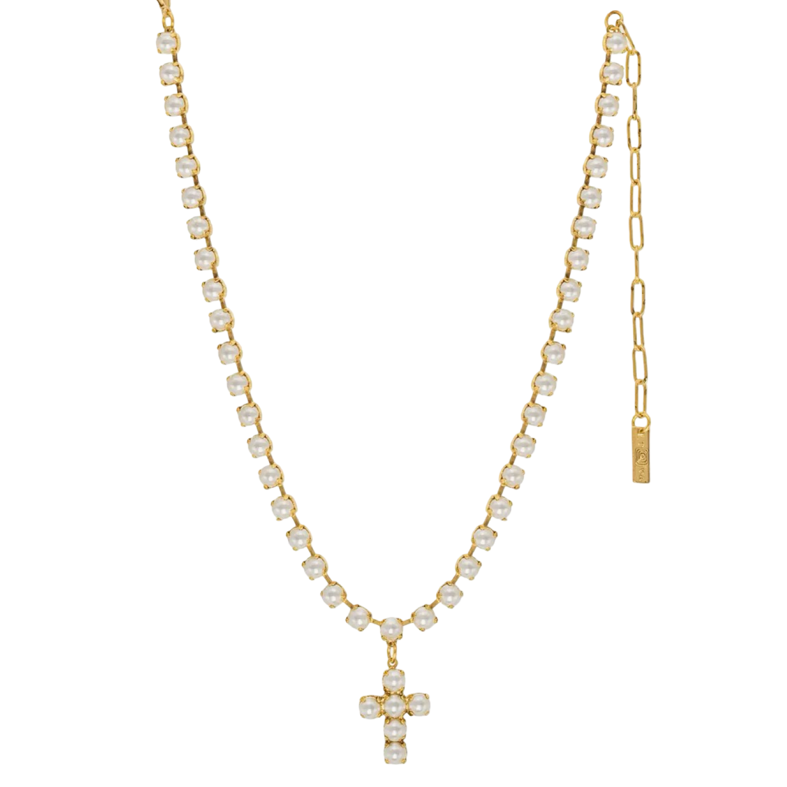 TOVA Baby Donatella Necklace, TOVA pearl necklace, handmade Swarovski crystal necklace, Swarovski crystal necklace, pearl inspired necklace, pearl jewelry, feminine necklace, layered necklace, classic jewelry, TOVA jewelry, handmade jewelry, crystal jewelry, sparkly necklace, boutique jewelry, gift for her, bridal jewelry, women’s accessories, Oh Meredith jewelry