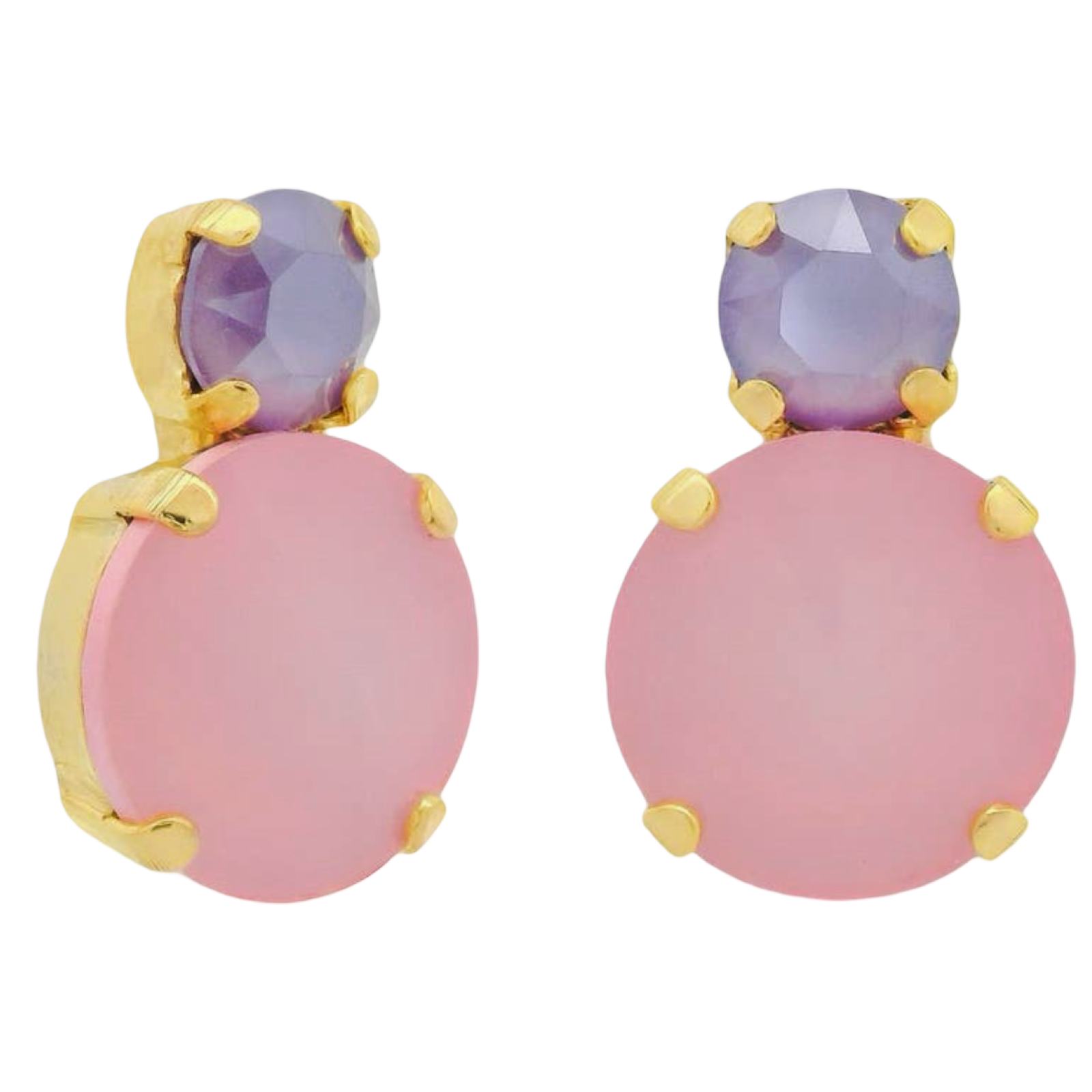 TOVA Baby Maegan Earrings, TOVA Ultra Petal Pink earrings, handmade Swarovski crystal earrings, Swarovski crystal earrings, pink crystal earrings, soft pink jewelry, feminine statement earrings, TOVA jewelry, handmade jewelry, sparkly earrings, colorful earrings, boutique jewelry, gift for her, summer jewelry, wedding guest earrings, women’s accessories, Oh Meredith jewelry