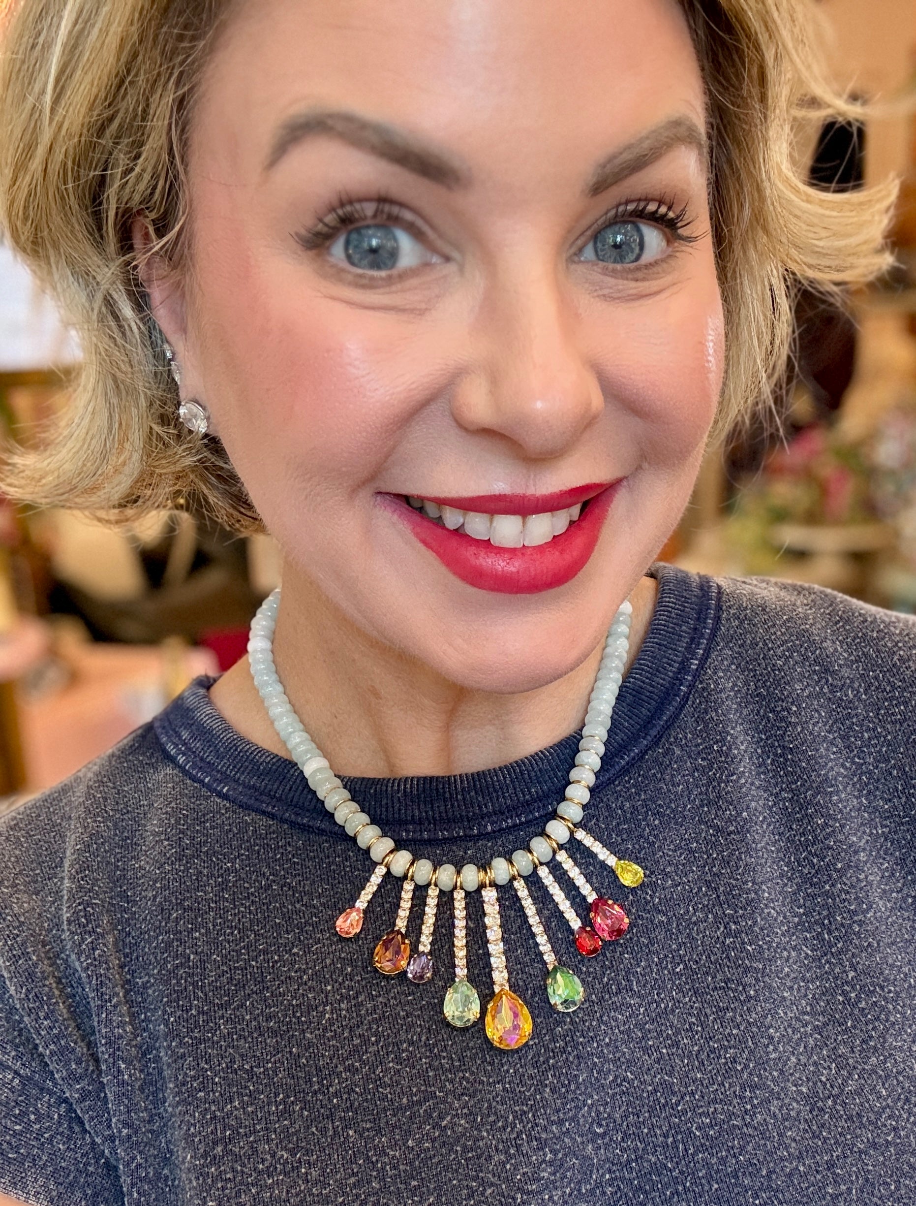 TOVA Caelith Crystal Statement Necklace