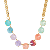 TOVA Mini Sofia Necklace, TOVA Fairy Dust Mix necklace, handmade Swarovski crystal necklace, Swarovski crystal necklace, colorful crystal necklace, multicolor necklace, petite crystal necklace, layered necklace, TOVA jewelry, handmade jewelry, colorful jewelry, sparkly necklace, everyday necklace, boutique jewelry, gift for her, women’s accessories, Oh Meredith jewelry