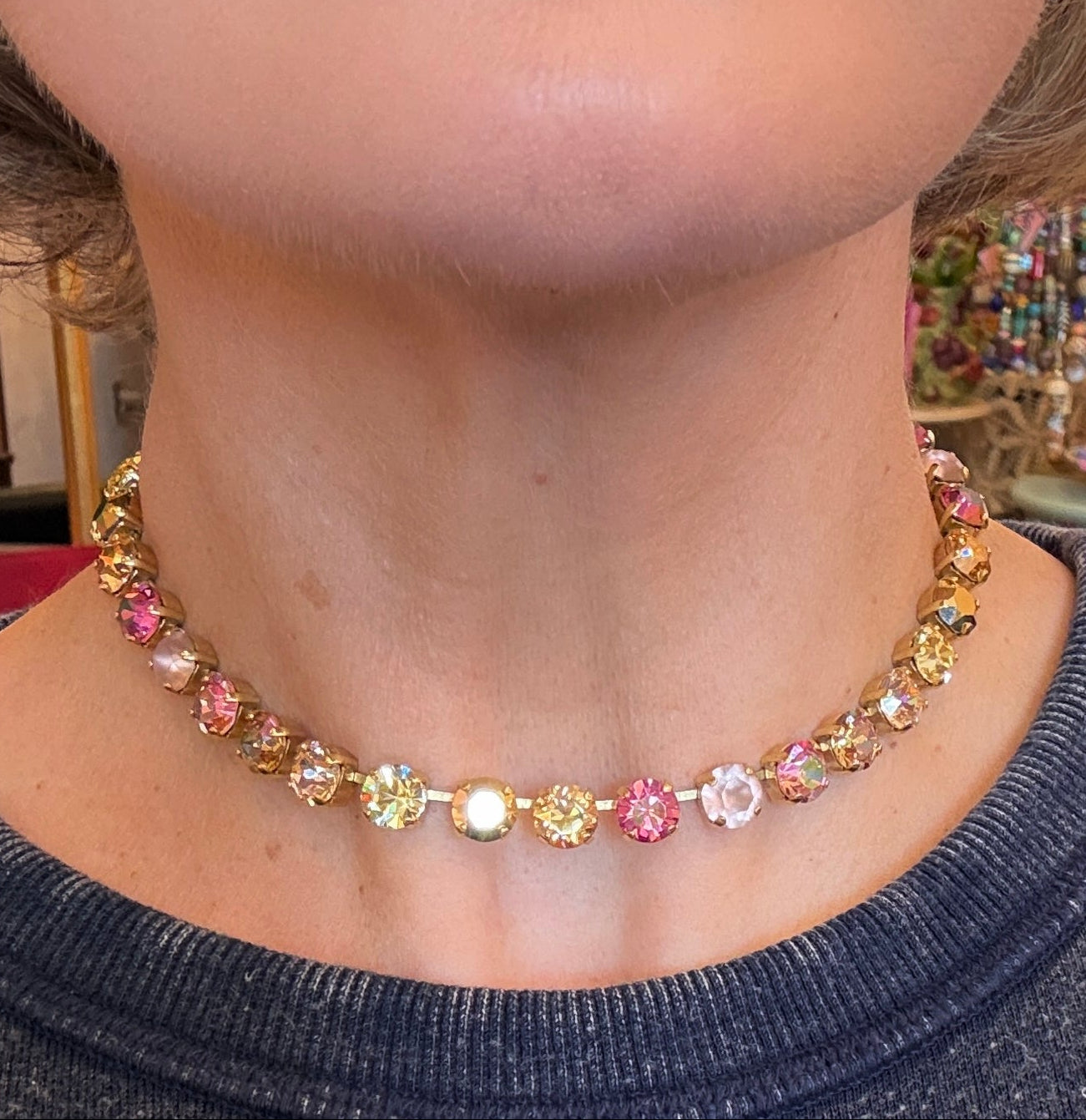 TOVA Oakland Necklace in Candy Glam Blush