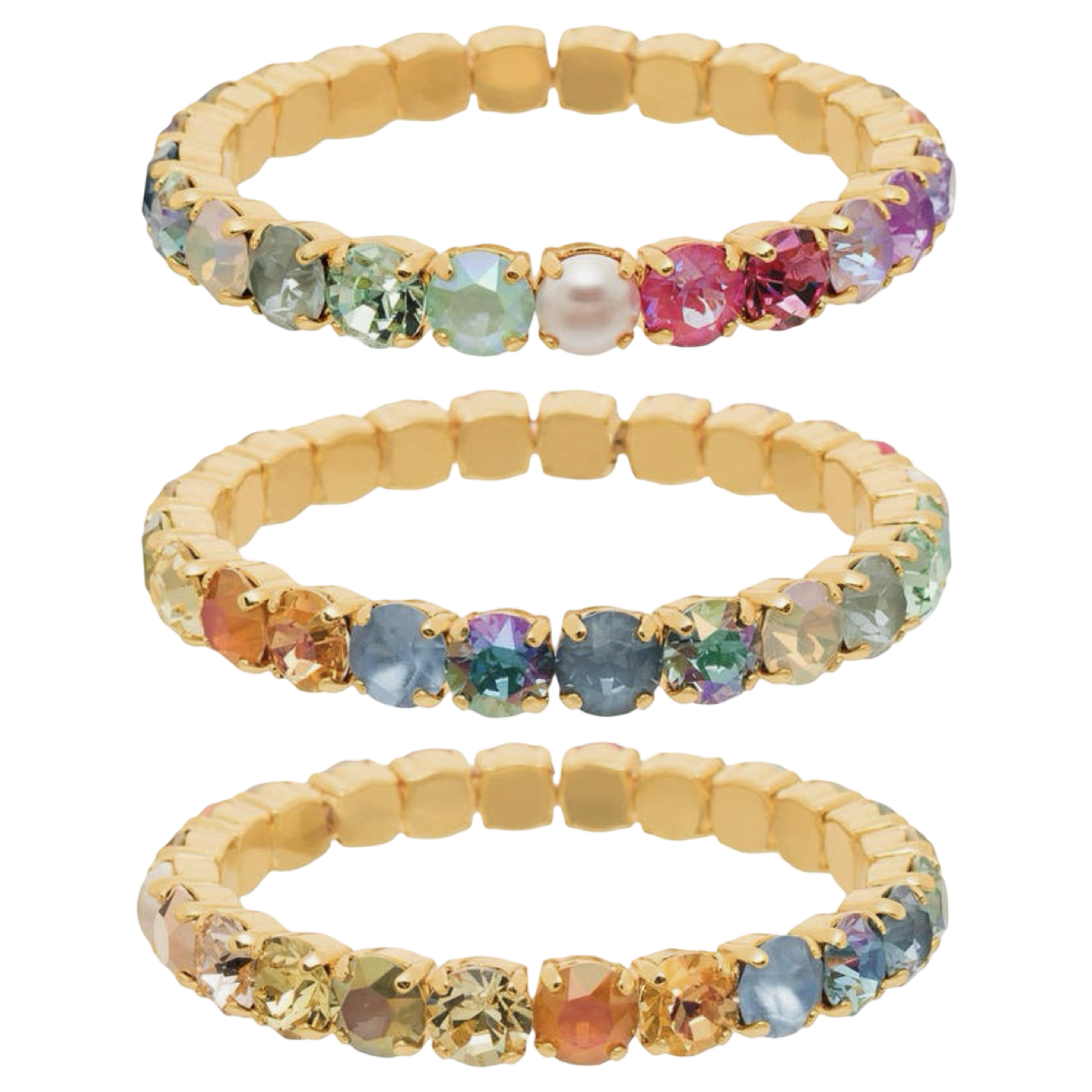 TOVA Oakland Stretch Bracelet, TOVA Candy Crush Opal bracelet, handmade Swarovski crystal bracelet, Swarovski crystal bracelet, opal crystal bracelet, stretch crystal bracelet, colorful bracelet, opalescent jewelry, stacked bracelet, statement bracelet, TOVA jewelry, handmade jewelry, crystal jewelry, sparkly bracelet, boutique jewelry, gift for her, women’s accessories, Oh Meredith jewelry