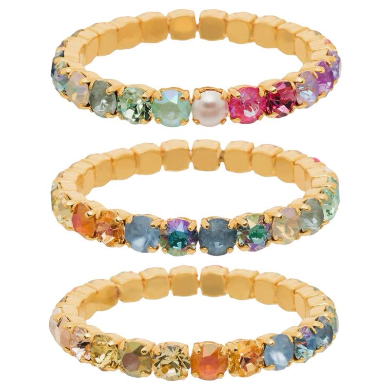 TOVA Oakland Stretch Bracelet, TOVA Candy Crush Opal bracelet, handmade Swarovski crystal bracelet, Swarovski crystal bracelet, opal crystal bracelet, stretch crystal bracelet, colorful bracelet, opalescent jewelry, stacked bracelet, statement bracelet, TOVA jewelry, handmade jewelry, crystal jewelry, sparkly bracelet, boutique jewelry, gift for her, women’s accessories, Oh Meredith jewelry