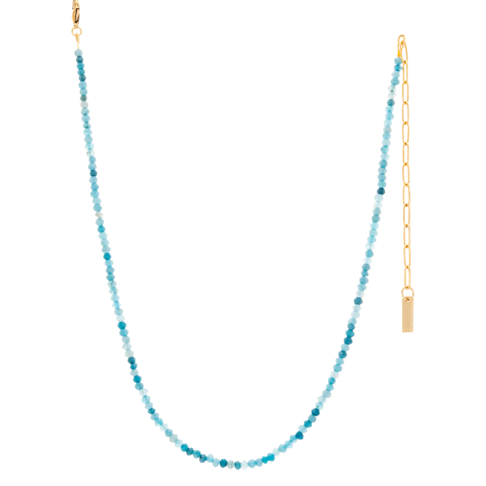 TOVA Padme necklace, teal necklace, teal beaded necklace, statement necklace, colorful jewelry, gold necklace, layered necklace, TOVA jewelry, handmade jewelry, Canadian jewelry, boutique jewelry, teal jewelry, gift for her