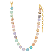 TOVA Sofia Necklace, TOVA Fairy Dust necklace, colorful crystal necklace, multicolor necklace, gold crystal necklace, statement necklace, layered necklace, colorful jewelry, crystal jewelry, TOVA jewelry, boutique jewelry, gift for her, sparkly necklace, everyday statement jewelry, women’s accessories, Oh Meredith jewelry
