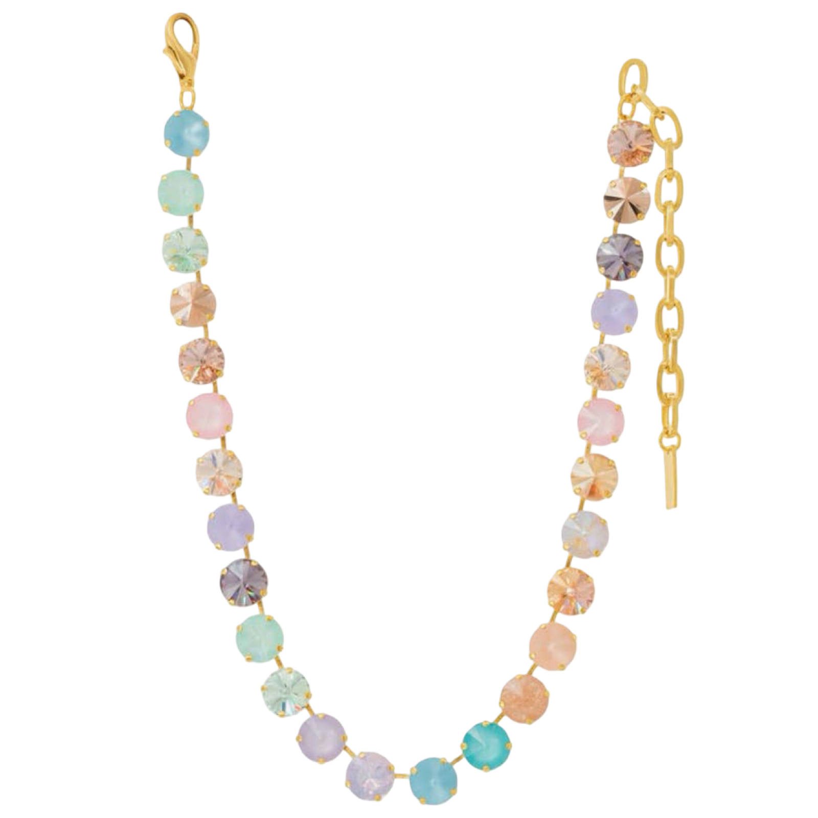 TOVA Sofia Necklace, TOVA Fairy Dust necklace, colorful crystal necklace, multicolor necklace, gold crystal necklace, statement necklace, layered necklace, colorful jewelry, crystal jewelry, TOVA jewelry, boutique jewelry, gift for her, sparkly necklace, everyday statement jewelry, women’s accessories, Oh Meredith jewelry