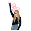 Taylor Swift football sticker, Travis Kelce fan sticker, Chiefs vinyl decal, Swiftie sports era merch, waterproof Taylor Swift sticker, NFL fan sticker for water bottles, cut to shape pop culture sticker, Taylor Swift laptop decal, Swiftie football merch, Taylor Swift game day accessory