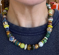 The Marrakech Necklace | One-of-a-Kind Artisan Mixed Bead Statement Necklace