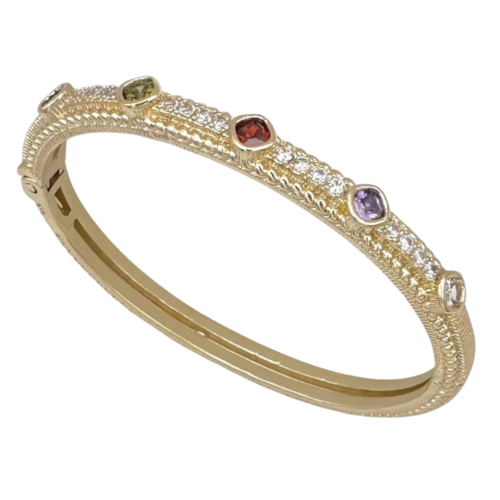 Treasure Trove Multicolor CZ Pavé Bangle | Oh, Meredith