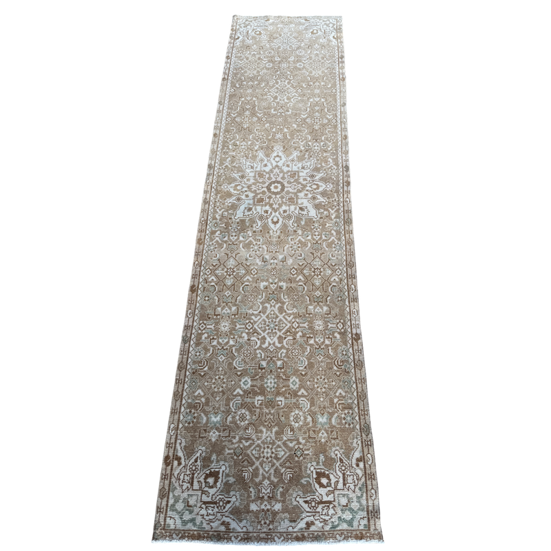 Turkish rug, vintage rug, Turkish runner, hallway runner, hand knotted rug, wool rug, antique rug, Persian style rug, entry rug, kitchen runner, neutral rug, cottage decor, English cottage, vintage home decor, handmade rug, one of a kind rug