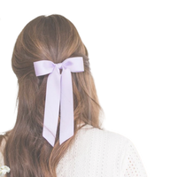 Grace & Grandeur Florence Satin Bow: Lavender