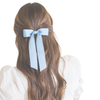 Grace & Grandeur Florence Satin Bow: Chambray