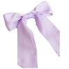 Grace & Grandeur Bailee Satin Bow Barrette: Lavender