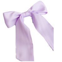 Grace & Grandeur Bailee Satin Bow Barrette: Lavender