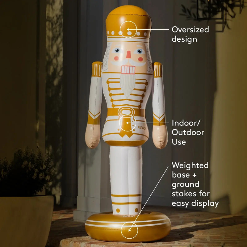 FUNBOY Gold Inflatable Nutcracker — 5 Ft