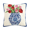 Chinoiserie Vase Tulips Hook Pillow