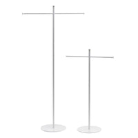 Metal Necklace and Scarf Stands: White / 34.25" Tall