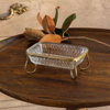 porch view antiqued french country gold and crystal soap dish