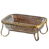 porch view antiqued french country gold and crystal soap dish