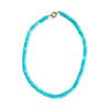 aqua gemstone necklace, aqua blue candy necklace, handmade Charleston jewelry, gold clasp charm necklace, 17 inch beaded necklace, ocean blue gemstone necklace, artisan beaded jewelry, pastel aqua layering necklace, charm-ready necklace, handcrafted aqua blue necklace