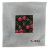 bad bitch needlepoint, cherry needlepoint canvas, lv motif needlepoint, rachel barri needlepoint, self finishing needlepoint, 18 mesh canvas, small needlepoint project, cheeky needlepoint design