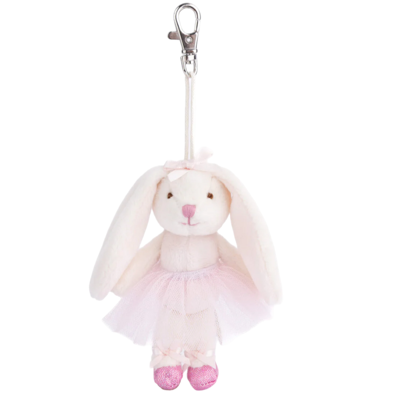 ballerina bag charm, pink tutu keychain, Bukowski bear charm, plush bag charm, whimsical keyring, gift for dancers, mini ballerina charm, pink stuffed bear, Swedish bear accessory, backpack charm, girly gift idea