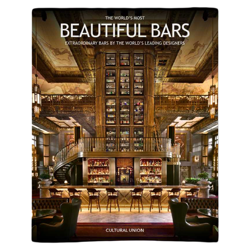 Book cover of 'The World's Most Beautiful Bars' by Cultural Union with a bar interior on the cover.