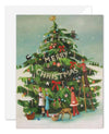 The Peppermint Family Trim The Tree Blank Card (Janet Hill)