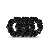 Jet Black Large Scrunchie Set of 3