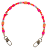 beaded phone wristlet, neon phone charm, hot pink orange phone strap, Vega strap, evil eye phone charm, gold phone chain, handmade in Cape Cod, beaded tech accessories, Detach case compatible, colorful phone accessory, trendy phone wristlet, fun phone holder, bright tech jewelry, star charm strap
