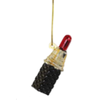 red lipstick christmas tree ornament