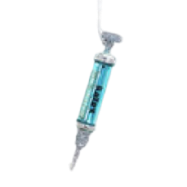 botox needle christmas tree ornament