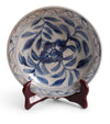 Blue and White Floral Decorative Porcelain Plate