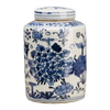 Blue and White Cylinder Ginger Jar Decorative Home Decor