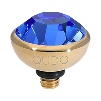 blue sapphire bottone gold top swarovski crystal interchangeable jewelry