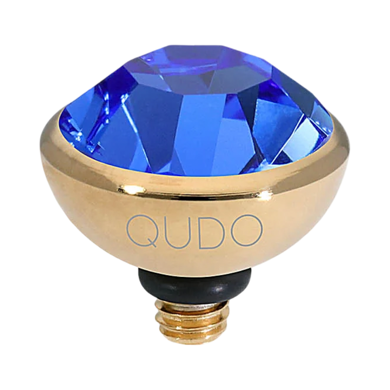 blue sapphire bottone gold top swarovski crystal interchangeable jewelry