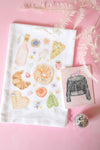 brunch tea towel, flour sack cotton towel, absorbent kitchen towel, soft cotton dish towel, decorative flour sack towel, brunch-themed kitchen decor, eco-friendly tea towel, durable dish towel for spills, stylish cotton hand towel, farmhouse kitchen towel