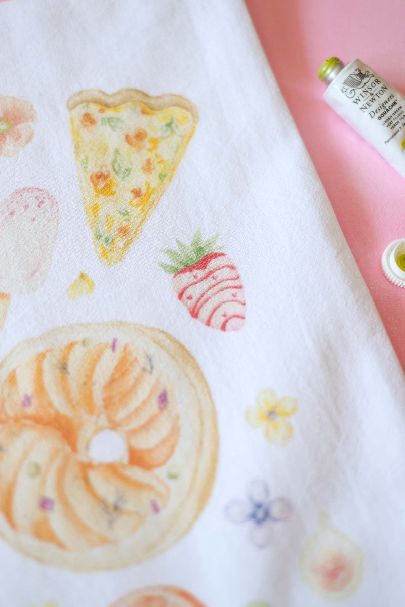 brunch tea towel, flour sack cotton towel, absorbent kitchen towel, soft cotton dish towel, decorative flour sack towel, brunch-themed kitchen decor, eco-friendly tea towel, durable dish towel for spills, stylish cotton hand towel, farmhouse kitchen towel
