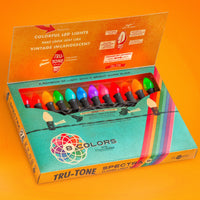 Vintage Style Rainbow LED Light String - C7 24-Light Set