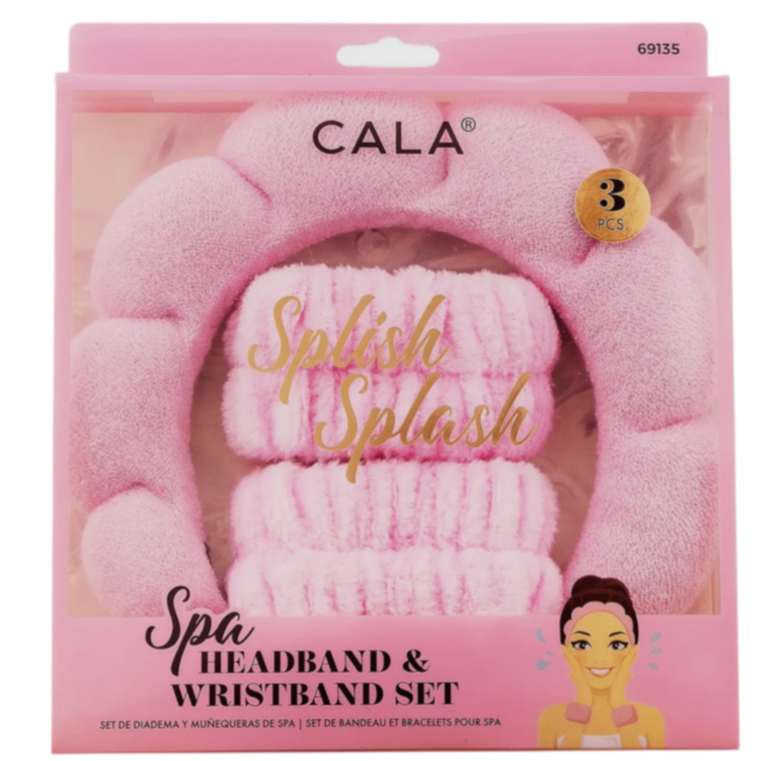 CALA Beauty Splish Splash Spa Headband and Wristband Set