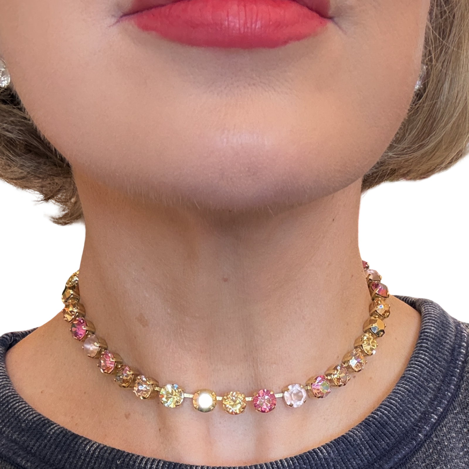 candy glam pink tova oakland necklace choker 