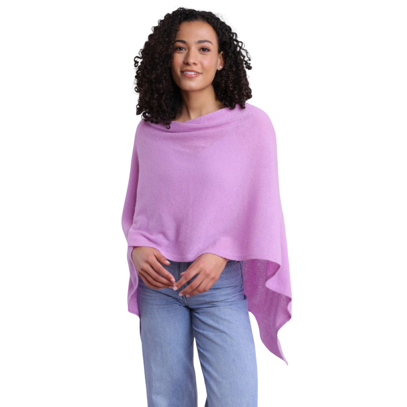 cashmere topper, orchid cashmere wrap, luxury cashmere poncho, cashmere gift idea, versatile cashmere layer, travel cashmere topper, soft cashmere sweater wrap, women’s cashmere accessory