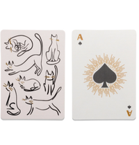 cat playing cards, gold foil playing cards, custom poker deck, designworks ink cards, unique playing card deck, gift for cat lovers, cute card game set, poker size cat cards, housewarming card game, Taylor Swift cat lover gift