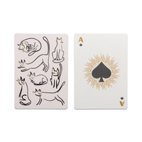 cat playing cards, gold foil playing cards, custom poker deck, designworks ink cards, unique playing card deck, gift for cat lovers, cute card game set, poker size cat cards, housewarming card game, Taylor Swift cat lover gift