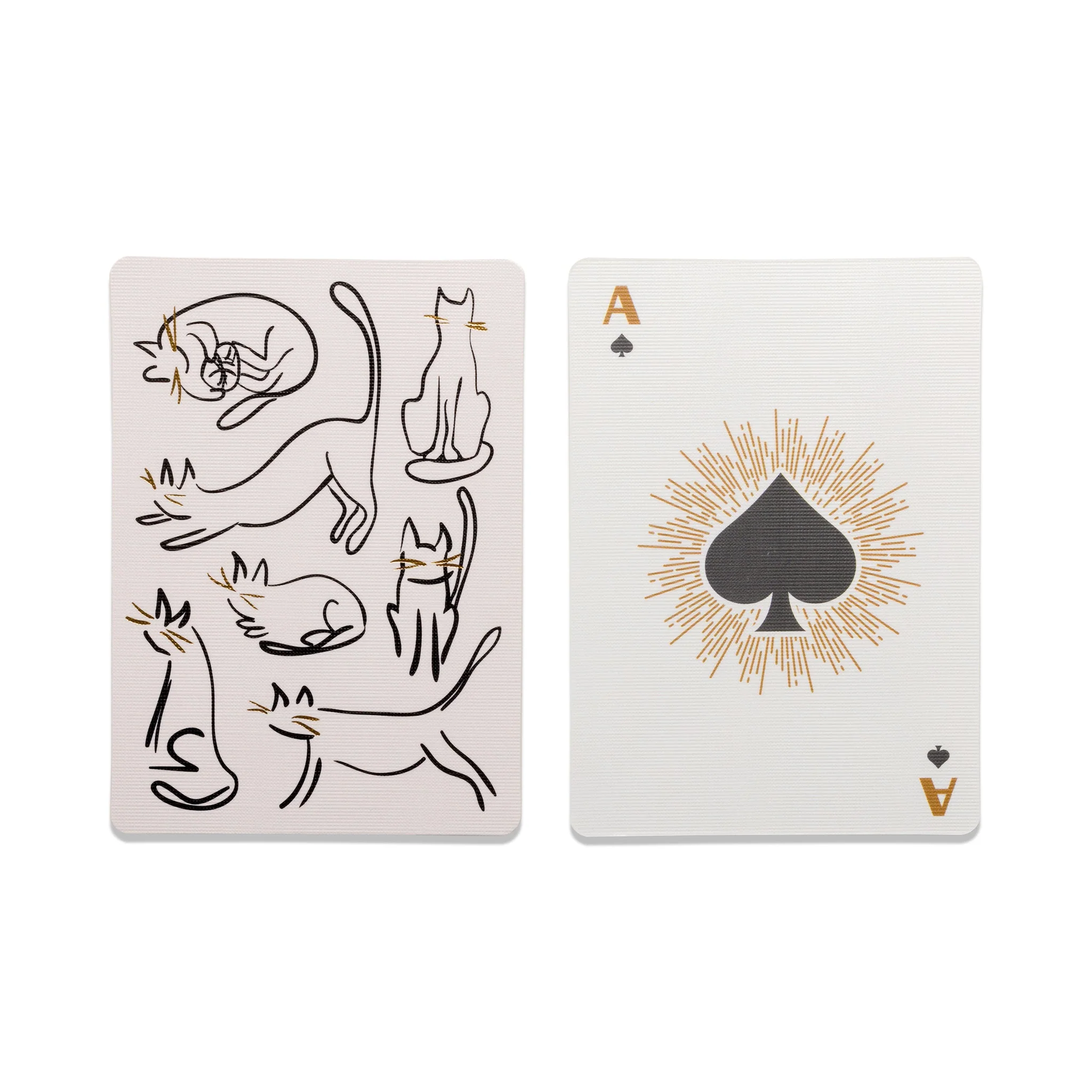 cat playing cards, gold foil playing cards, custom poker deck, designworks ink cards, unique playing card deck, gift for cat lovers, cute card game set, poker size cat cards, housewarming card game, Taylor Swift cat lover gift