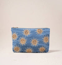 Elizabeth Scarlett London - Sun Goddess Everyday Pouch: Velvet / Blue